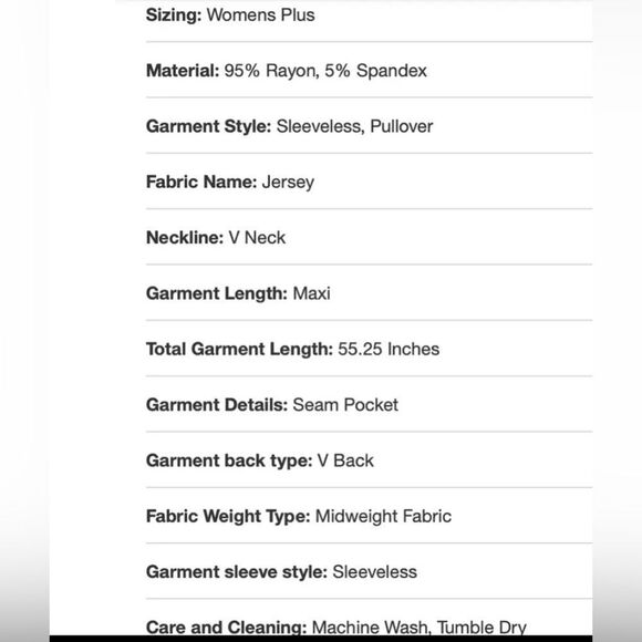 Ava&Viv Women's Sleeveless V-Neck Stretch Maxi Dress Black NWT Size 1X or 4X - Picture 12 of 12